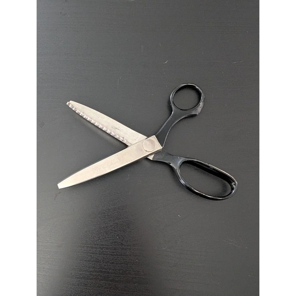 Vintage WISS Pinking Shears Scissors‎ Sewing Rare VG C B 7 CB7 USA 7 1/2